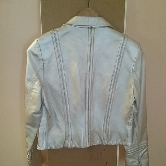 Genuine Leather Silver Jacket # 144C (N w/o T) - Picture 2 of 4